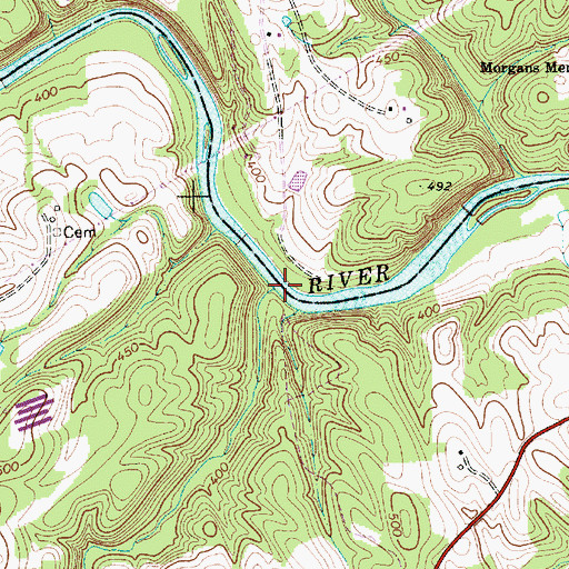 Topographic Map of Grassy Creek, NC