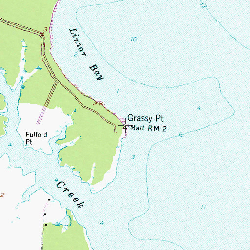 Topographic Map of Grassy Point, NC