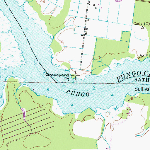 Topographic Map of Graveyard Point, NC