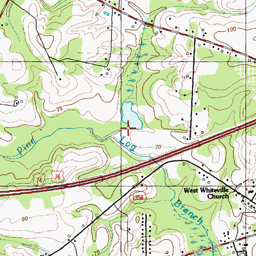 Topographic Map of Gray Branch, NC
