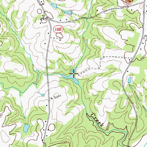 Topographic Map of Grays Branch, NC