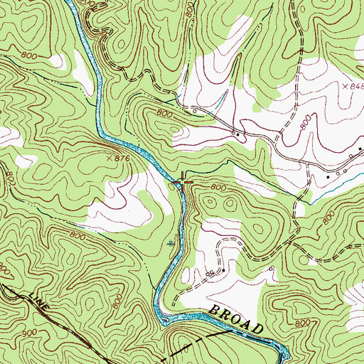 Topographic Map of Grays Creek, NC