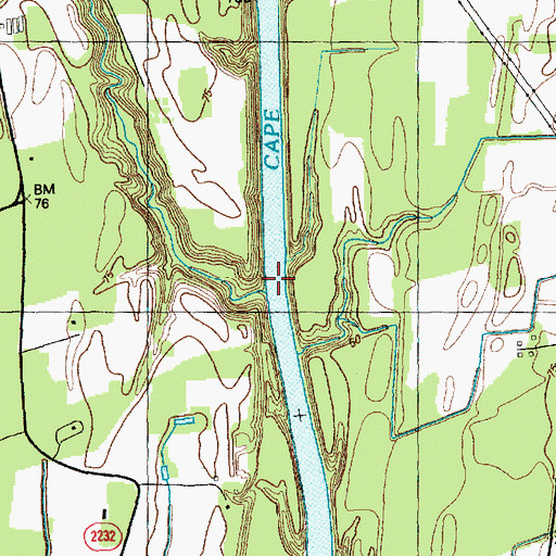 Topographic Map of Grays Creek, NC