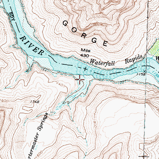 Topographic Map of Quartermaster Canyon, AZ