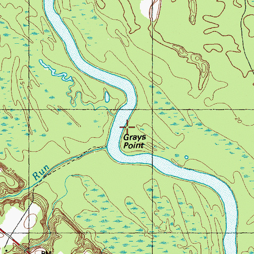 Topographic Map of Grays Point, NC