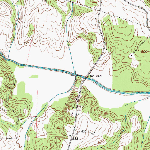 Topographic Map of Greasy Creek, NC
