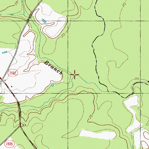 Topographic Map of Great Branch Meadow Branch, NC