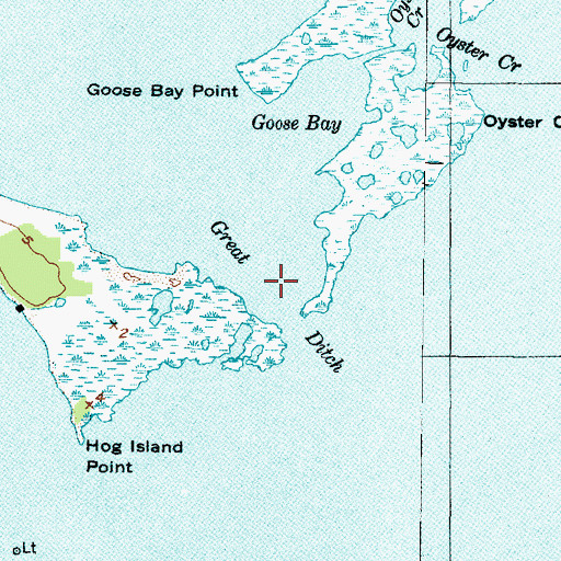 Topographic Map of Great Ditch, NC