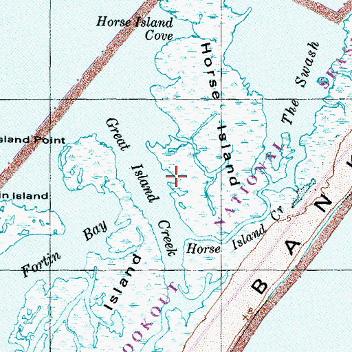 Topographic Map of Great Island Creek, NC