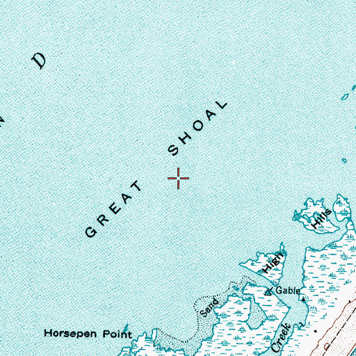 Topographic Map of Great Shoal, NC