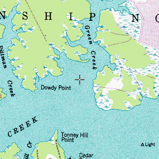 Topographic Map of Green Creek, NC