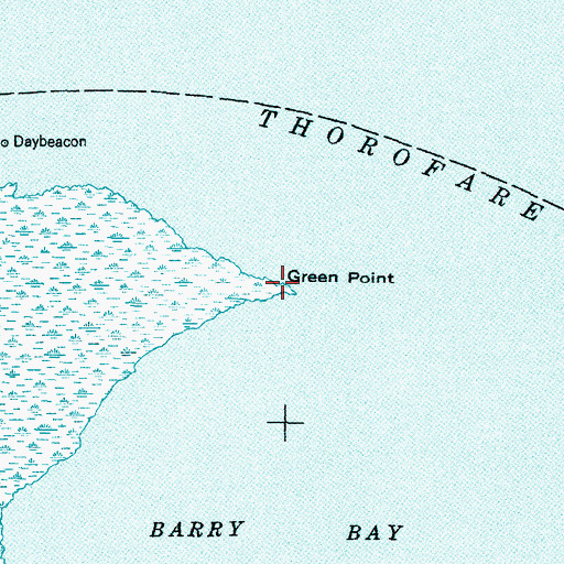 Topographic Map of Green Point, NC
