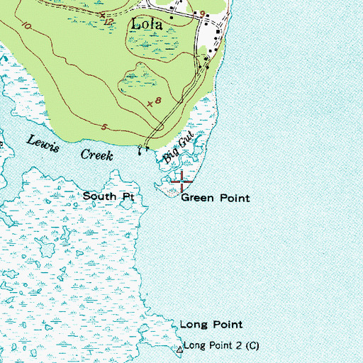Topographic Map of Green Point, NC