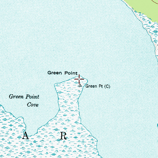 Topographic Map of Green Point, NC
