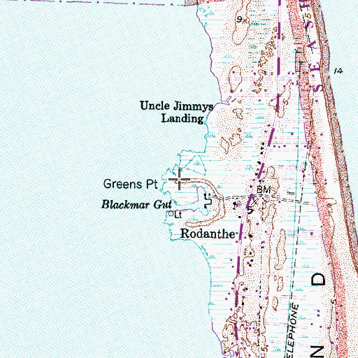 Topographic Map of Green Point, NC