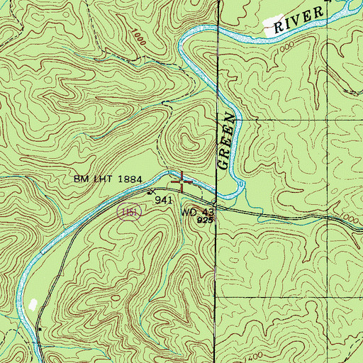 Topographic Map of Green River Cove, NC