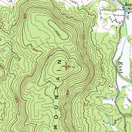 Topographic Map of Greenstreets Mountain, NC