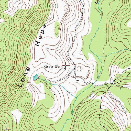 Topographic Map of Greer Cemetery, NC