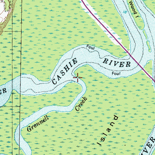 Topographic Map of Grennell Creek, NC