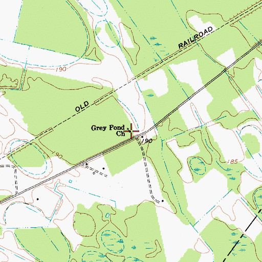 Topographic Map of Grey Pond Church, NC