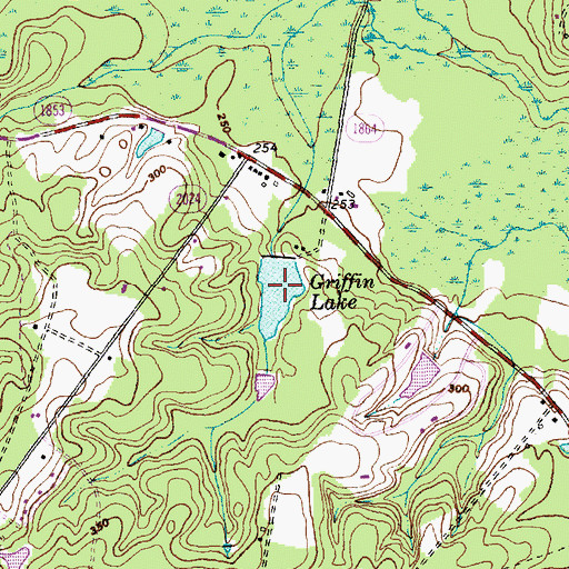 Topographic Map of Griffin Lake, NC