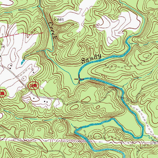 Topographic Map of Grog Creek, NC
