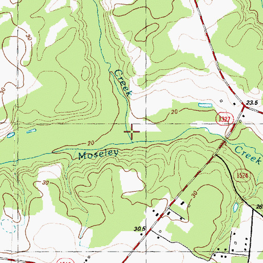 Topographic Map of Groundnut Creek, NC