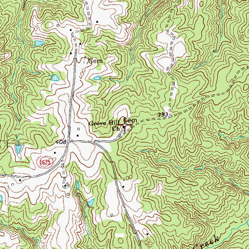 Topographic Map of Grove Hill Church, NC