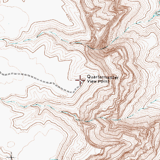 Topographic Map of Quartermaster View Point, AZ