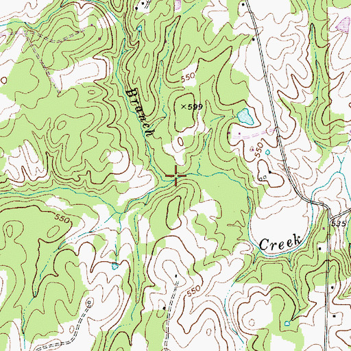 Topographic Map of Gum Log Branch, NC
