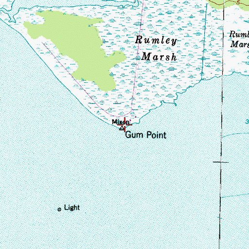 Topographic Map of Gum Point, NC