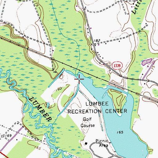 Topographic Map of Gum Swamp, NC