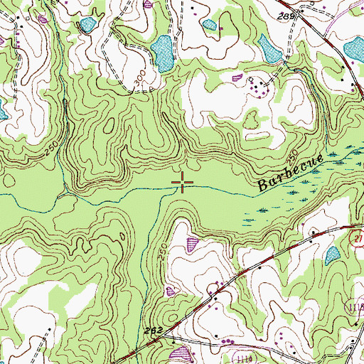 Topographic Map of Gum Swamp, NC