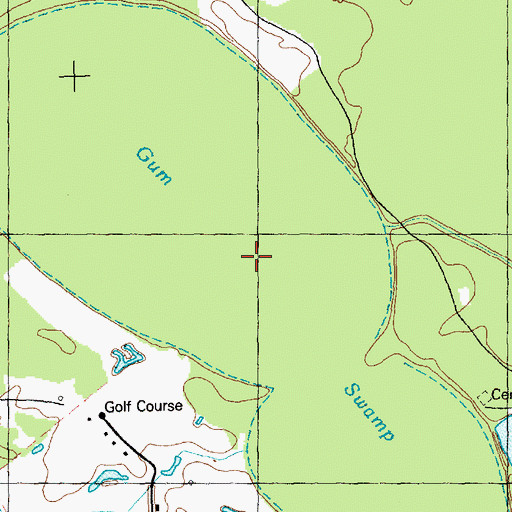 Topographic Map of Gum Swamp, NC