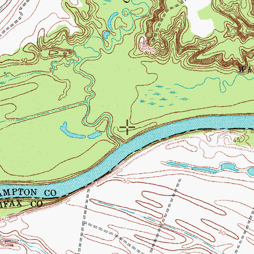 Topographic Map of Gumberry Swamp, NC