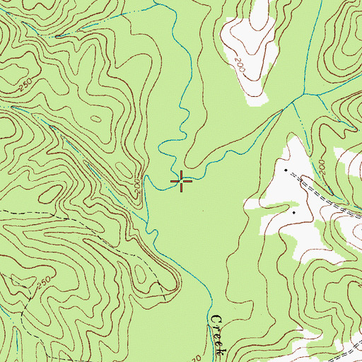Topographic Map of Gunters Creek, NC