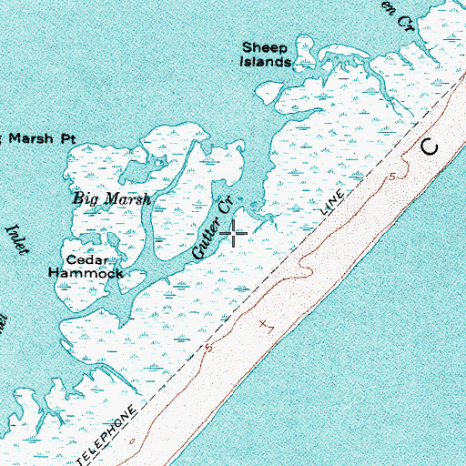 Topographic Map of Gutter Creek, NC
