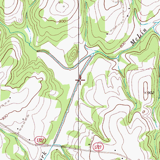 Topographic Map of Hagan Fork, NC