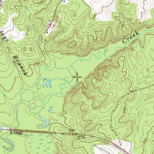 Topographic Map of Haileys Branch, NC