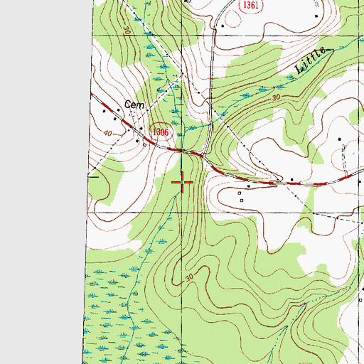 Topographic Map of Halls Marsh, NC