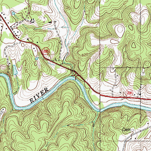 Topographic Map of Hamby Branch, NC