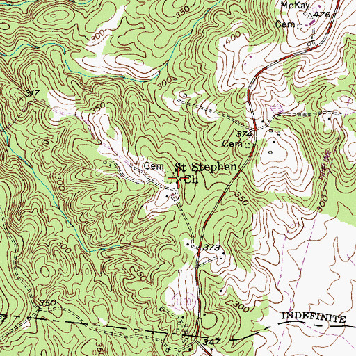 Topographic Map of Hamer Creek Church, NC
