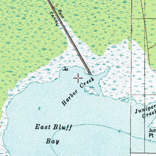 Topographic Map of Harbor Creek, NC