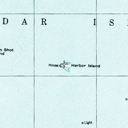 Topographic Map of Harbor Island, NC