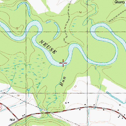 Topographic Map of Hardy Mill Run, NC