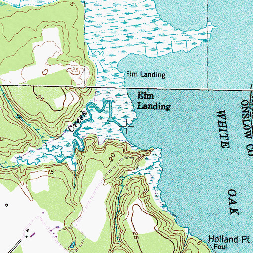 Topographic Map of Hargetts Creek, NC