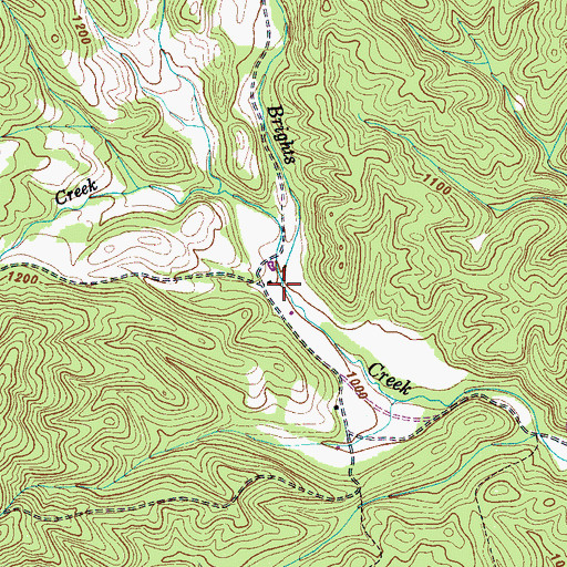 Topographic Map of Harm Creek, NC