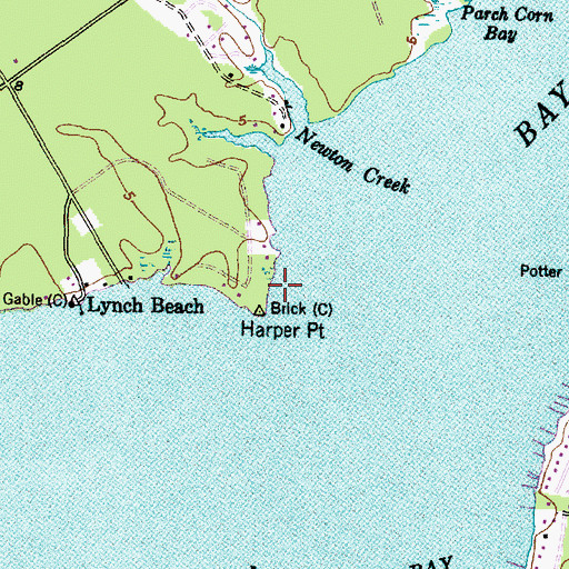 Topographic Map of Harper Point, NC