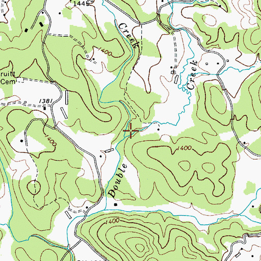 Topographic Map of Harris Creek, NC