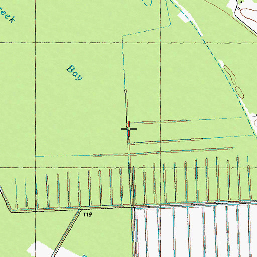 Topographic Map of Harrison Creek Bay, NC
